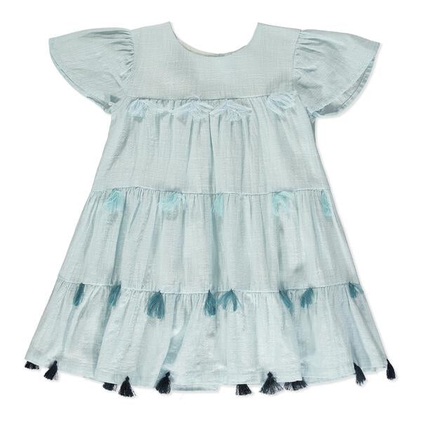 Reykjavic cascade dress with ombre tassels