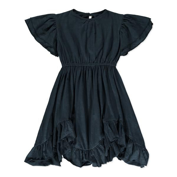 Chelsea ruffle hem midi dress