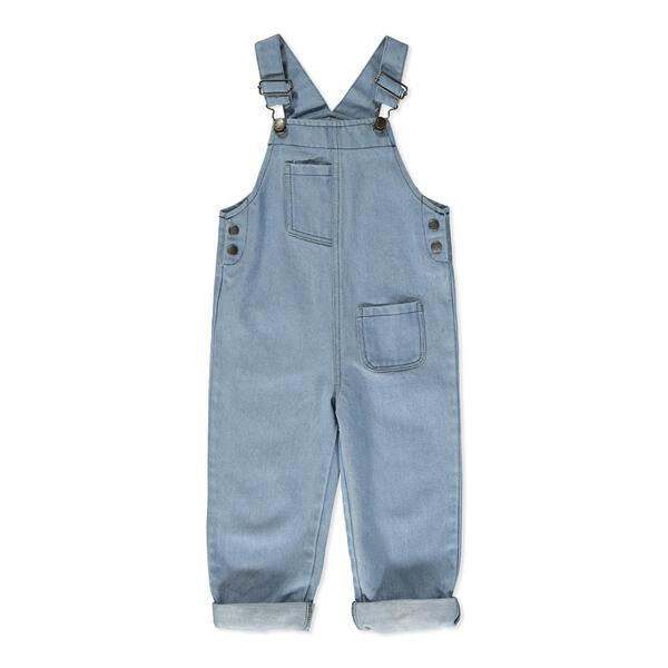 Denim style overalls in light blue