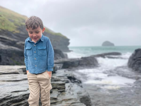 Reykjavik teal warm cord shirt
