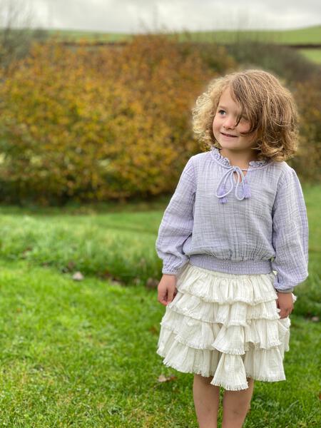 Inverness raw edge ra ra skirt