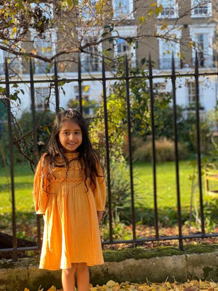 Chelsea shirred peasant dress