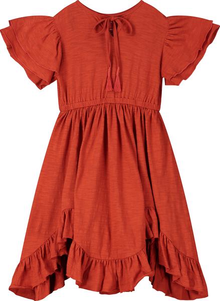 Zion ruffle hem midi dress