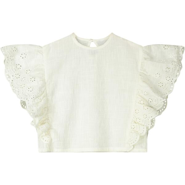 Ivory frill blouse