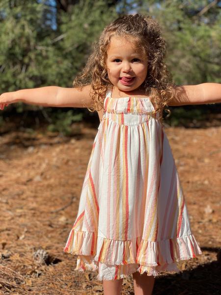 Trapeze dress in Chelsea stripe