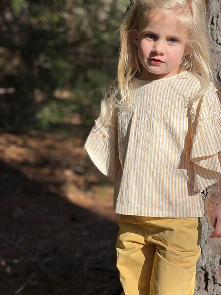 Chelsea ruffle sleeve blouse