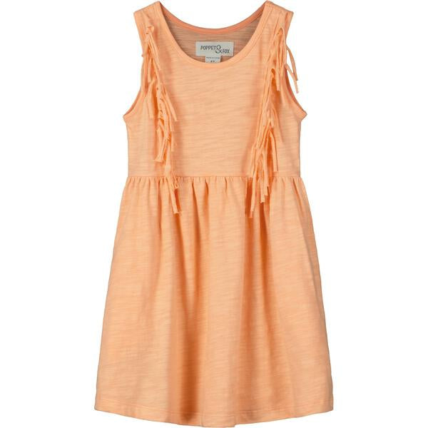 Peach jersey day dress