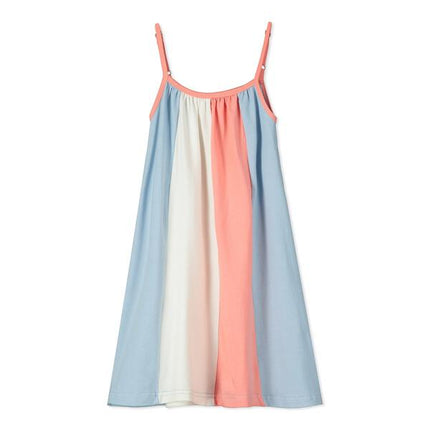 Strappy Dress in Pink and Blue Stripe