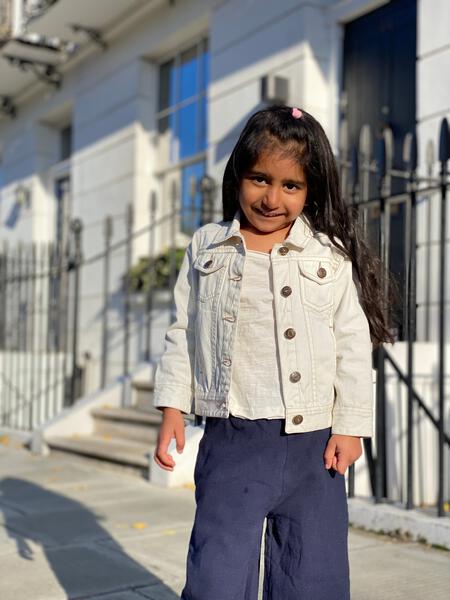Denim Jacket in Ivory