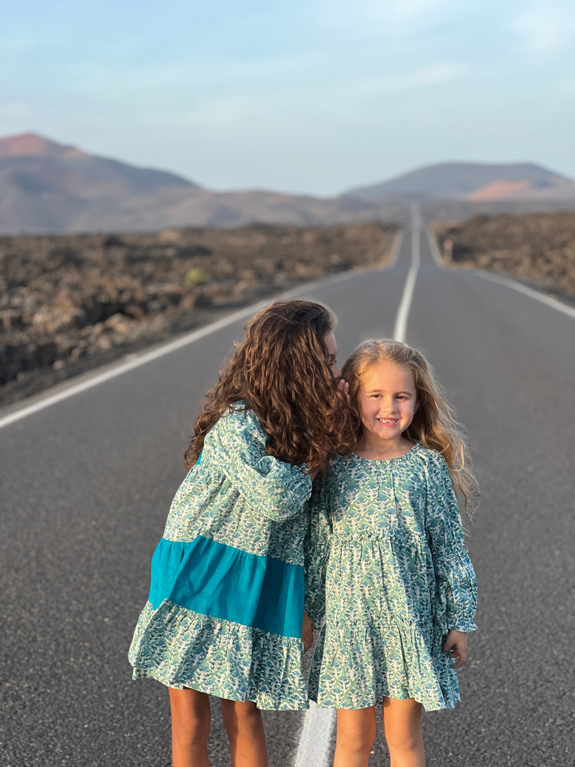 Tiered Turquoise Dress