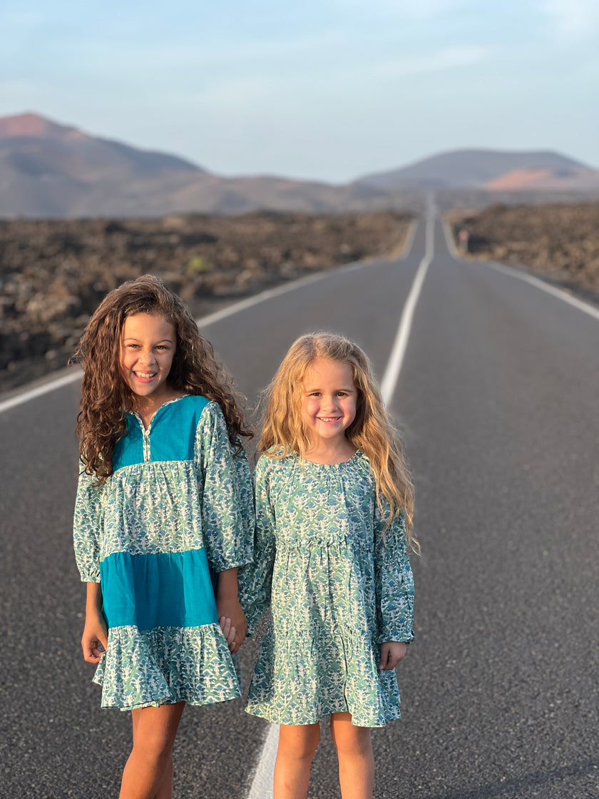 Tiered Turquoise Dress