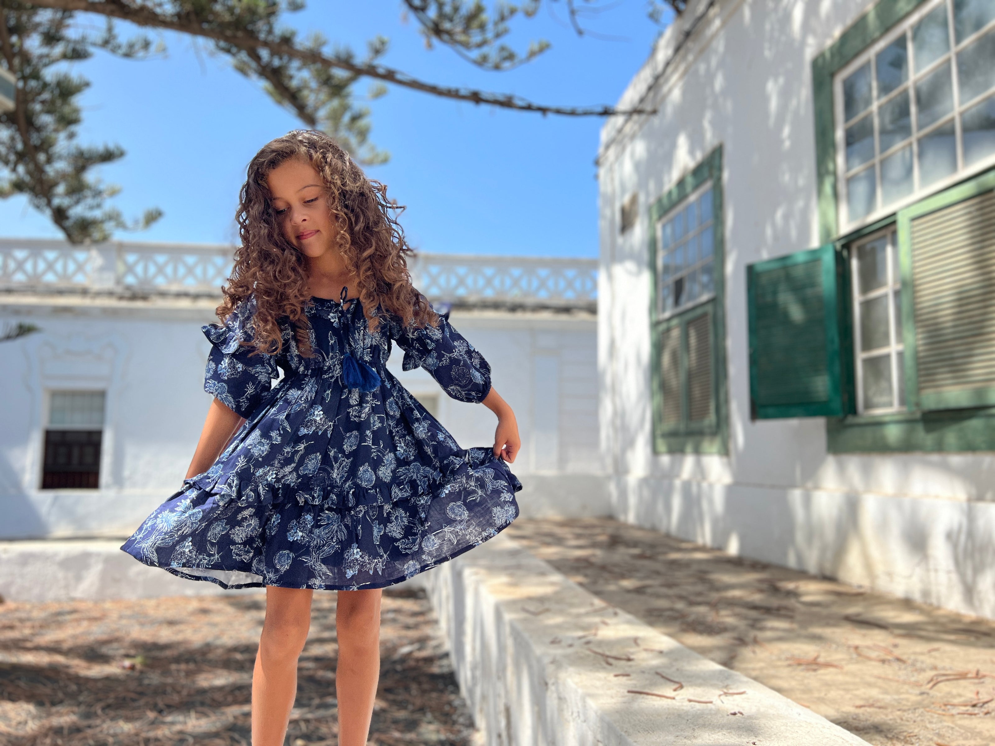 Navy Boho Dress Poppet & Fox Navy Boho Dress Poppet & Fox