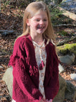 Long Tassel Cardigan in Plum