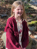Long Tassel Cardigan in Plum