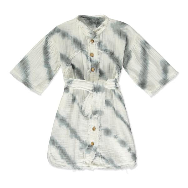 Grey Tie Dye Shirt Dress