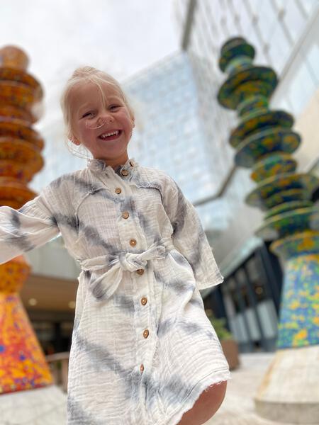 Grey Tie Dye Shirt Dress