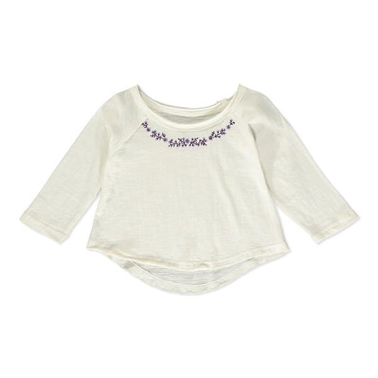 Inverness embroidered boatneck tee