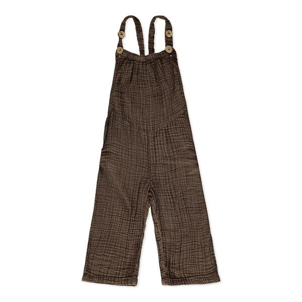 Inverness brown gauze overalls