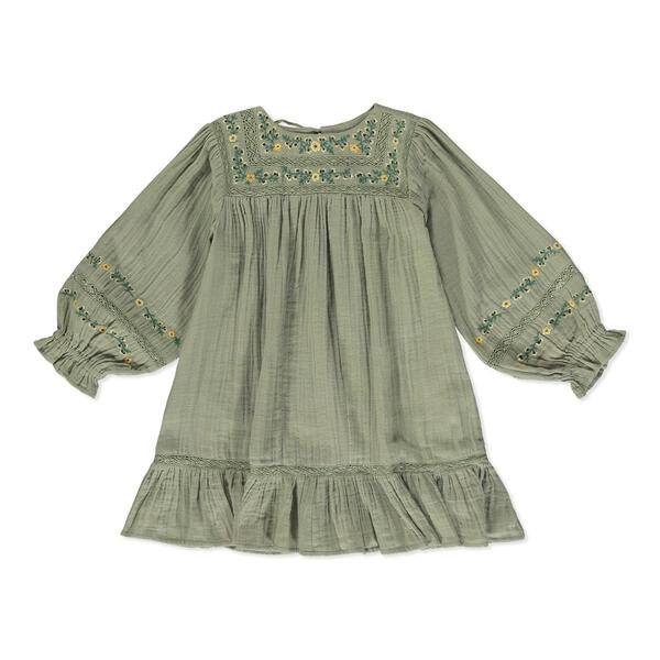 Flower Meadow Dress in Green