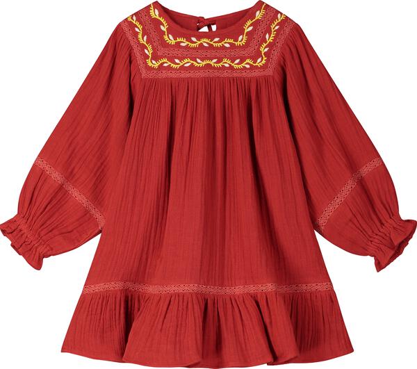 Flower Meadow Dress in Red