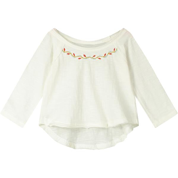 Boatneck Embroidered Tee