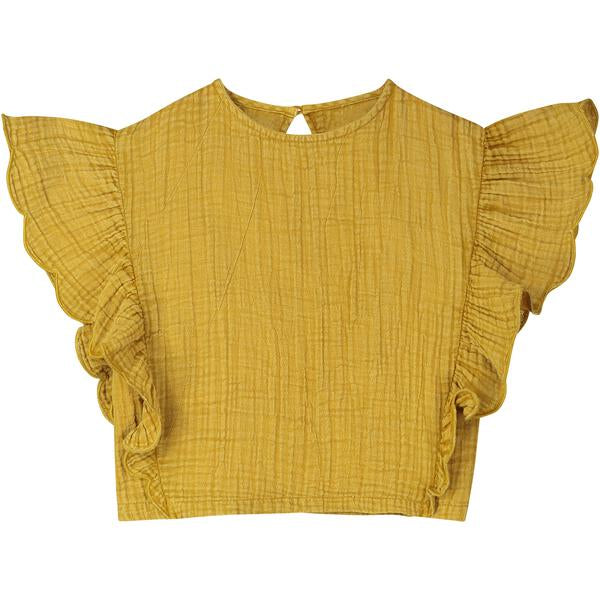 Zion gold frill blouse
