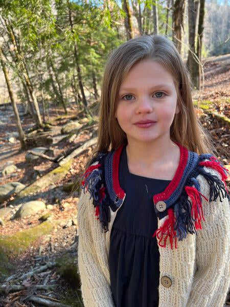 Tassel Cardigan in Ivory
