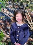 Tassel Cardigan in Indigo Blue