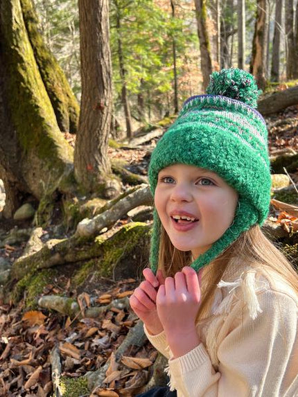 Pom Pom Hat in Green