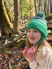 Pom Pom Hat in Green