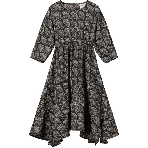 Purple Print Handkerchief Dress