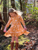 Bohemian Dress in Gold Floral Print