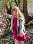 Angel Sleeve Dress in Plum
