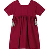 Angel Sleeve Dress in Plum