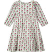 Button Bib Dress in Pink Floral