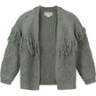 Long Tassel Cardigan in Charcoal