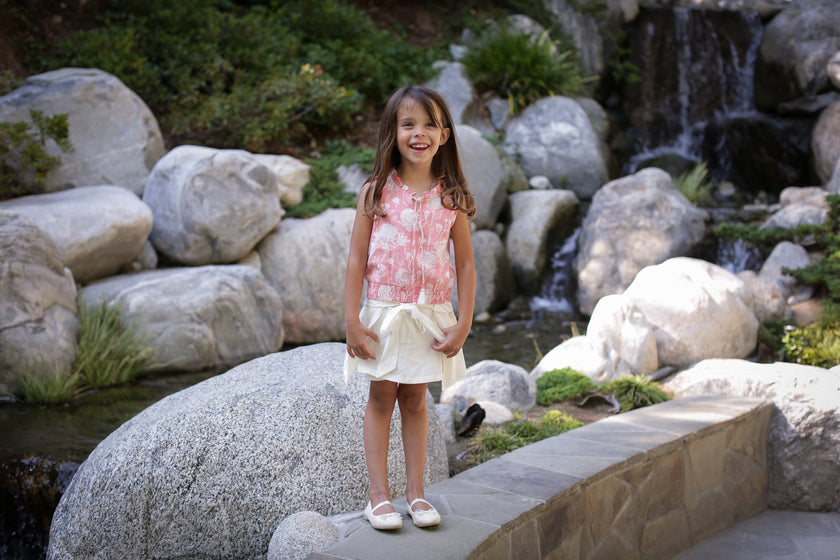 Bow Tie Skort in Cream