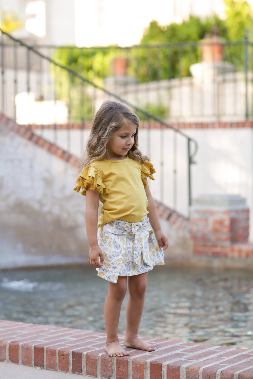 Bow Tie Skort in Paisley Print