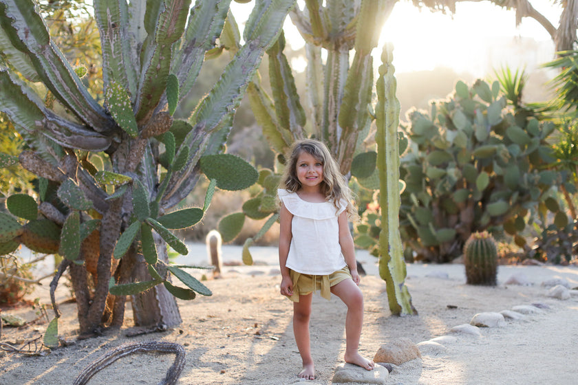 Bow Tie Skort in Ochre