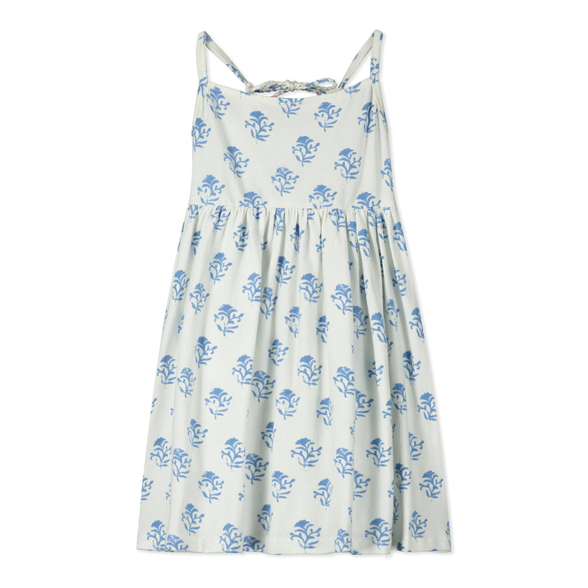 Classic Sundress in Blue Flower Print