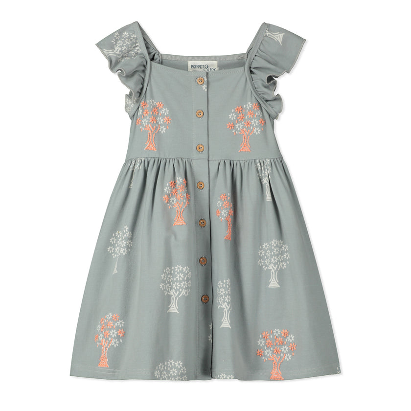 Button Down Dress in Grey