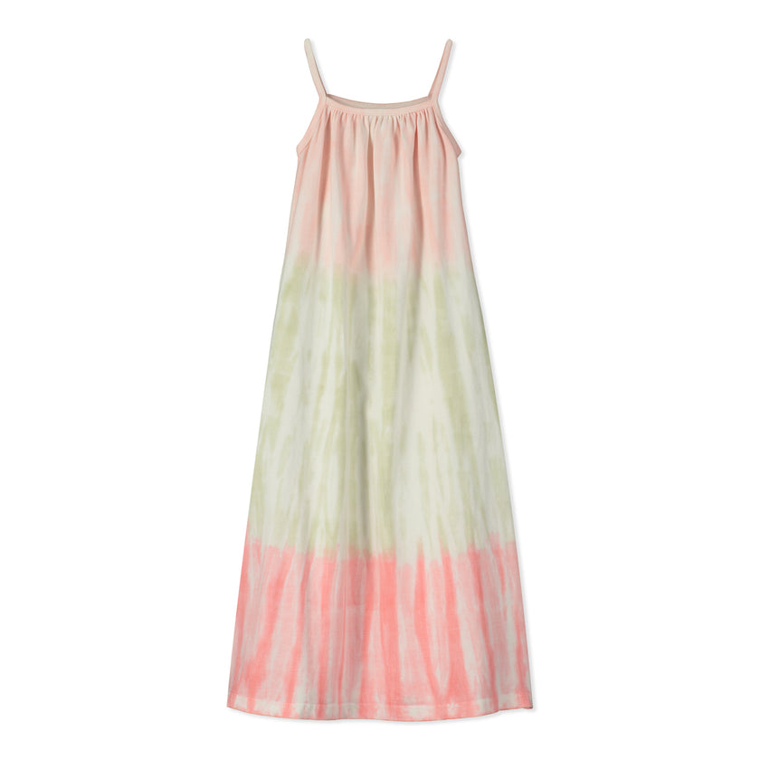 Strappy Tie Dye Dress in Pink