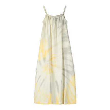 Strappy Tie Dye Dress in Yellow