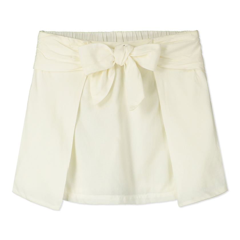 Bow Tie Skort in Cream
