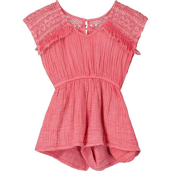 Pink Gauze Romper