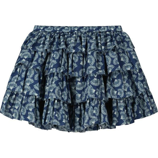 Jaipur fan print ra ra skirt in blue