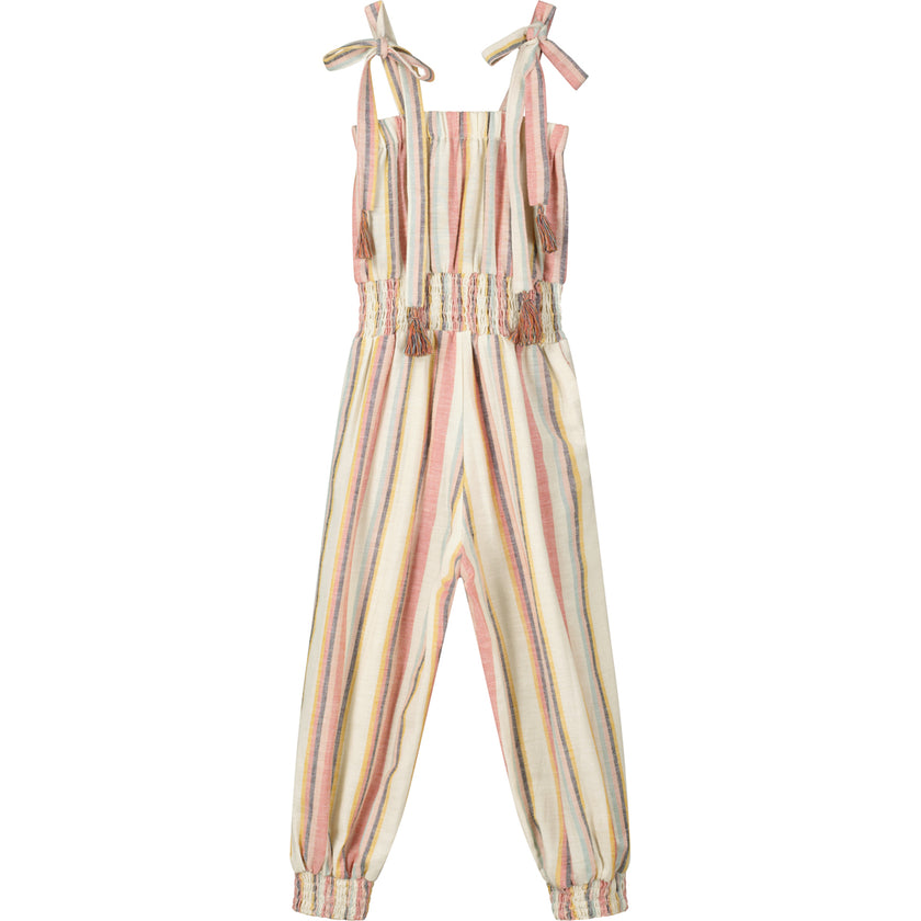 Strappy Jumpsuit in Pink and Green